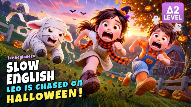 A Mummy Sheep Is Chasing Us at Grandpa’s Farm! I Slow English Story (A2)
