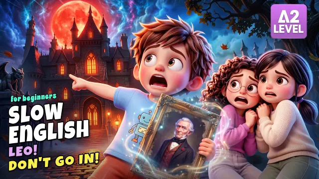 Leo! What's Really Inside This Haunted House?! I Slow English Listening Story (A2)