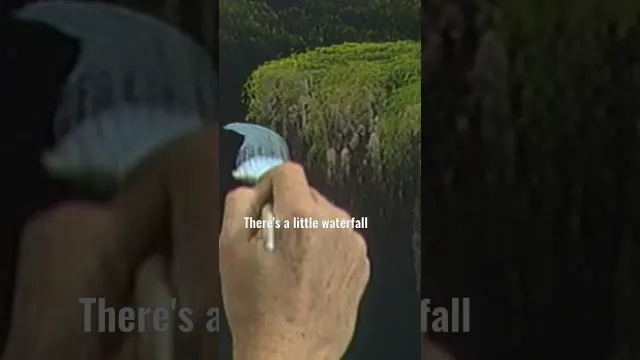 Bob Ross teaches you how to make a waterfall #paintlikebobross #bobross #oilpainting #asmr