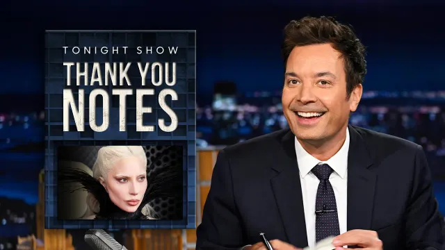 Thank You Notes: Lady Gaga, Chicago Bears Logo | The Tonight Show Starring Jimmy Fallon