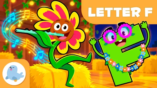 Letter F 🌸🎵 The New ABCs from Smile and Learn