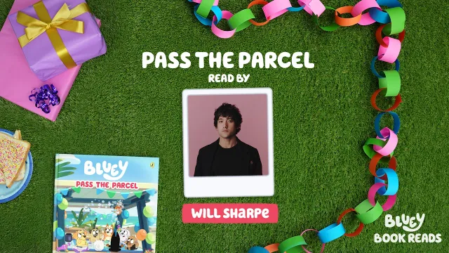 Pass The Parcel Bluey Book Read Aloud by Will Sharpe 🎁 | Bluey Book Reads 💙 | Bluey