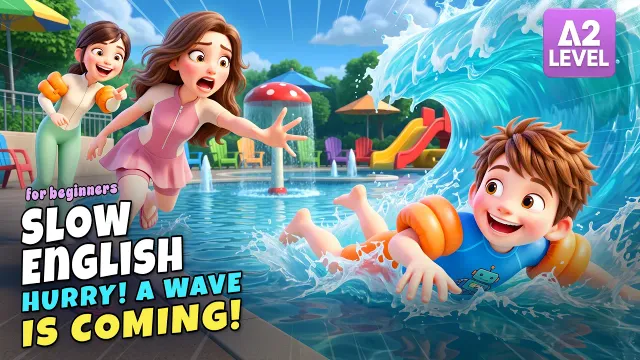 A Giant Wave Is Coming! Can Leo Escape?! I Slow English Listening Story (A2)
