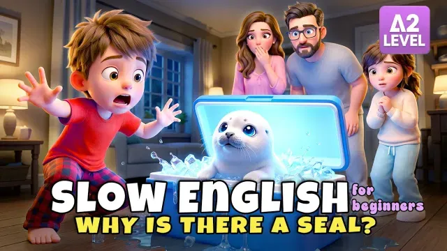 The Baby Seal Hid in Our Ice Box! I Easy English Listening for Beginners (A1–A2)