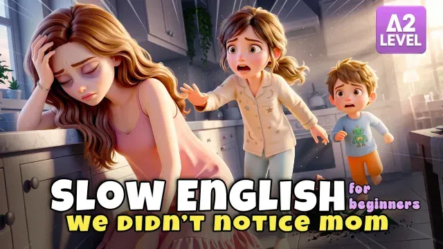 The Day We Realized Mom Was Tired! I Easy English Listening for Beginners (A1–A2)