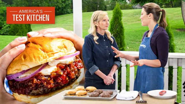 Grilled Lamb Burger with Tomato Chutney Recipe | America's Test Kitchen