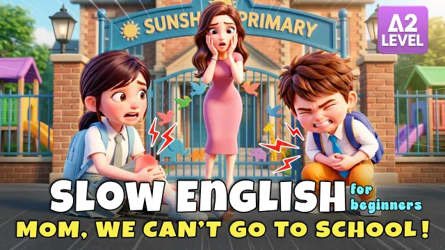 Grace's Family Had a CRAZY First Day Back to School! I Slow English Listening Story (A2)