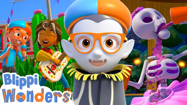 Dia De Los Muertos + Halloween 💀 Blippi Learns What’s the Difference 🎃 Blippi Cartoon Videos
