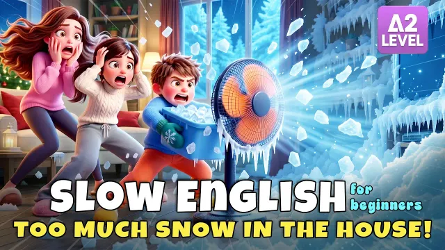 Leo Made a Snow Machine... And Destroyed the House?! I Slow English Story (A2)
