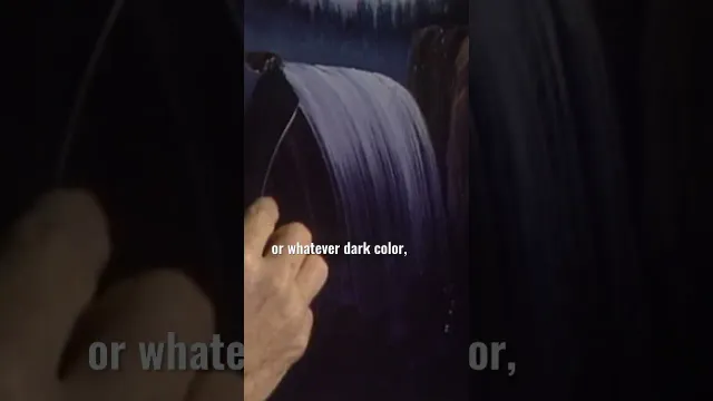 Bob Ross paints a spectacular waterfall  #bobross #art #oilpainting