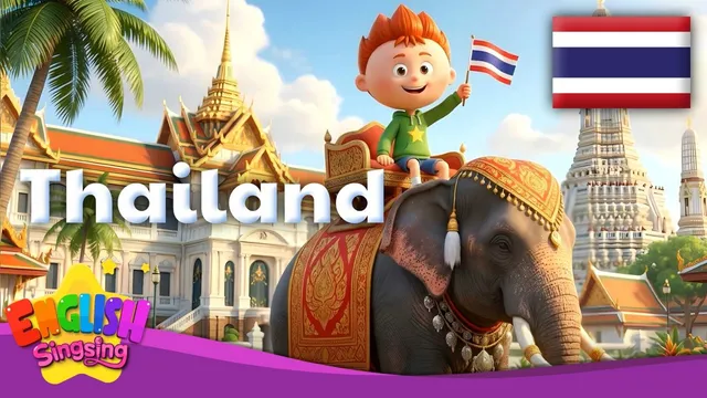 🌍Thailand: Capital, Flag, Landmark & Culture - World Vocab for Kids