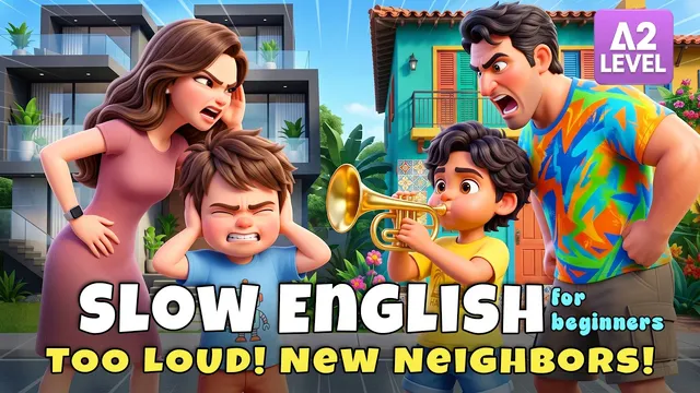 The New Neighbors Won't STOP Making Noise! I Slow English Listening Story (A2)