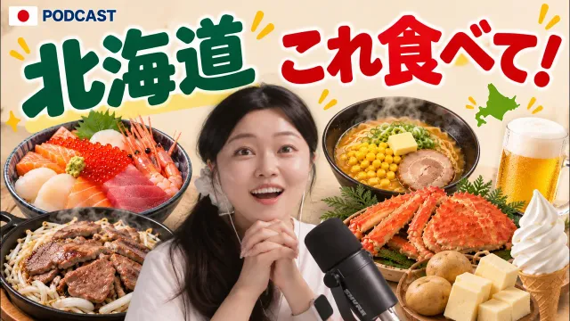 北海道グルメ、結局なにを食べればいい？🍣🍜｜やさしい日本語ポッドキャスト
