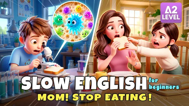 Leo Found A Virus in Mom’s Bread… But She Was Already Eating It! I Slow English Story (A2)