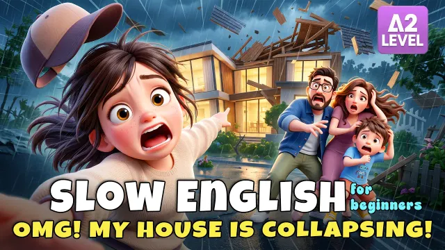 The Storm Destroyed Our Roof... What Happens Next?! I Slow English Story (A2)