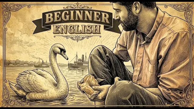 A2 English #65- Feeding a Swan!  🦢