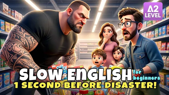 Dad had a Problem with the Gym Guy at Supermarket! I Easy English Listening for Beginners (A1–A2)
