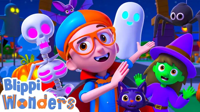 Blippi's Halloween Sing Along 🎃 Halloween Cartoons | Blippi Cartoon Videos for Kids