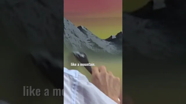 Bob Ross puts snow onto his mountain #paintlikebobross #asmr #artist #bobross