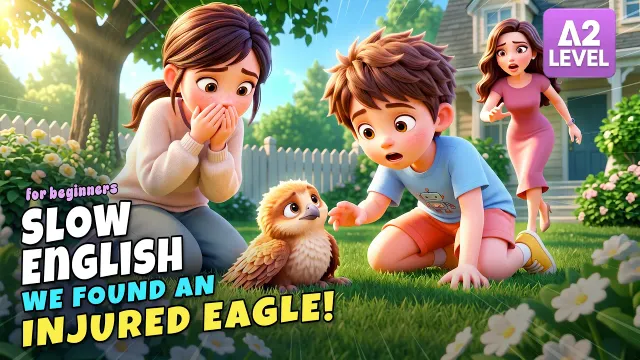 Leo Found an Injured Baby Bird... Should He Take It Home?! I Slow English Story (A2)
