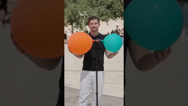 What happens to these balloons when you open the valve?