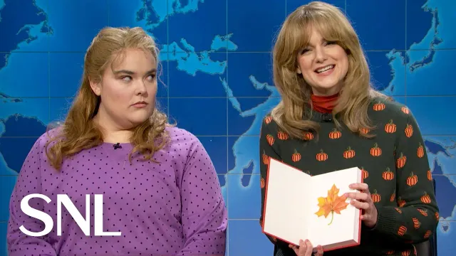 Weekend Update: A Mother Whose Babysitter Cancelled Shares Tips for Fall Family Fun - SNL