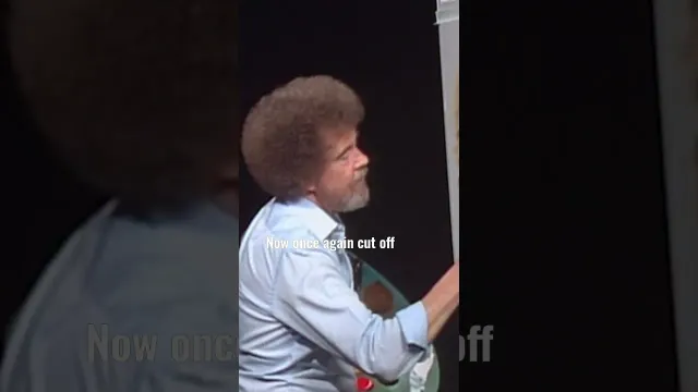 Bob Ross adds layers of trees to his painting #bobross #art #painting #asmr #paintlikebobross