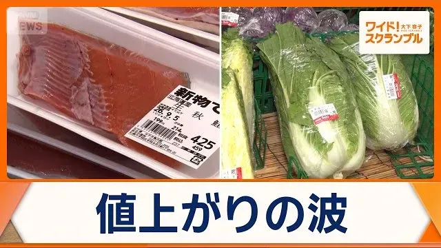 秋の味覚に異変　サケや野菜が高騰　ハクサイ1玉で千円超えも…背景に長雨や日照不足【ワイド！スクランブル】(2026年10月13日)