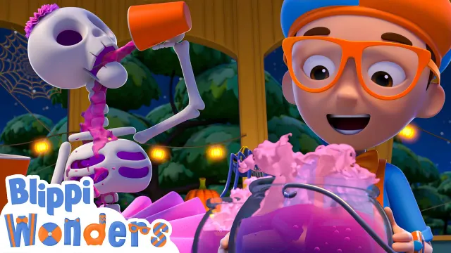 Blippi Throws a Spooky Halloween Party! 🎃🕷️ Halloween Cartoons | Blippi Cartoon Videos for Kids