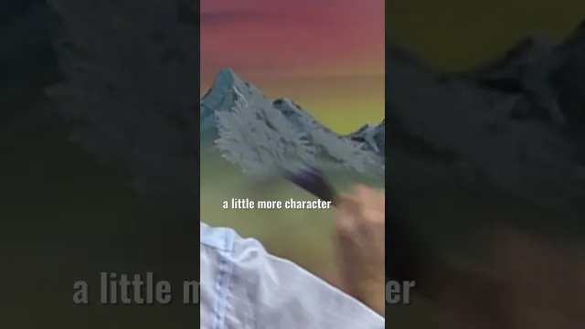 Bob Ross teaches you how to add character to your mountain #paintlikebobross #painting #oilpainting