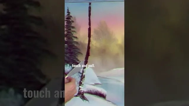 Bob Ross adds happy little trees to his painting #paintlikebobross #bobross #asmr #oilpainting