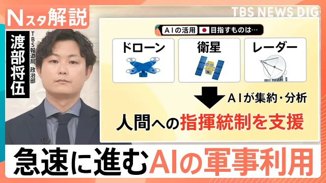 【AI×防衛】急速に進むAIの軍事利用…世界で活用される自律型AI兵器　日本も安全保障分野に導入「待ったなし」も課題山積？【Nスタ解説】｜TBS NEWS DIG