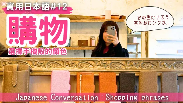 【實用日本語12】提高你的會話能力！日本店員究竟在說什麼？買い物の日本語　店員と相談して色を決める【Comprehensible input 】