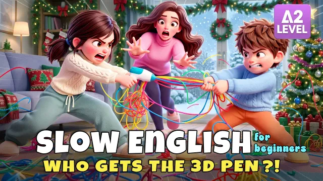 The 3D Pen Went Out of Control! Who Did This?! I Slow English Story (A2)