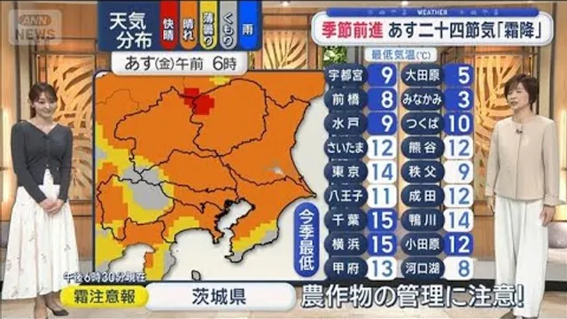 【関東の天気】台風30号 前線と共に週末大雨　季節前進 あす二十四節気「霜降」【スーパーJチャンネル】(2026年10月22日)