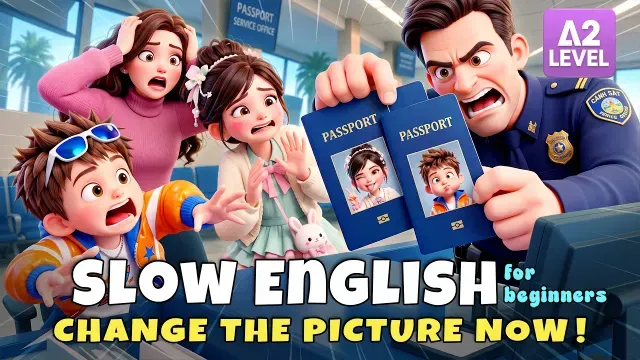 We Tried to Look Better in Our Passport Photos... BIG Mistake! I Slow English Story (A2)