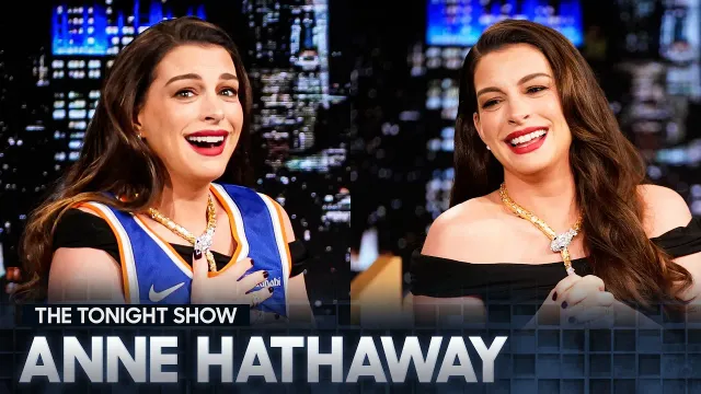 Anne Hathaway Gets Surprised with OG Anunoby Jersey, Talks Verity Red Carpet & Plays Best Thing Ever