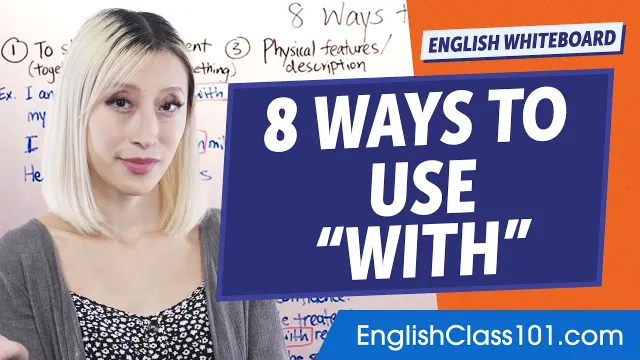 8 Ways to Use "With" in English | Learn English Grammar for Beginners