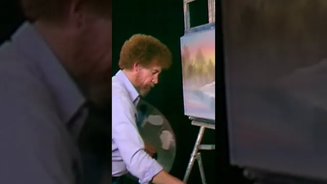 Bob Ross paints a body of water #paintlikebobross #bobross #asmr #oilpainting #paint