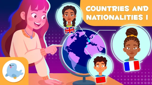 Countries and Nationalities for Kids 🌍 Spain, Portugal, France, Morocco, UK...