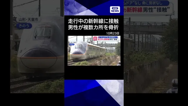 【ニュース】“ホームドア”なし　走行中の新幹線に男性が“接触” 複数カ所を骨折 命に別状なし#shorts