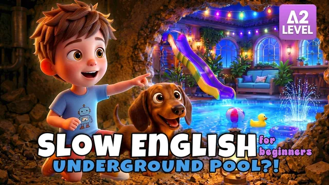 I Built a SECRET Pool Dad Would Never Find! I Easy English Listening for Beginners (A1–A2)