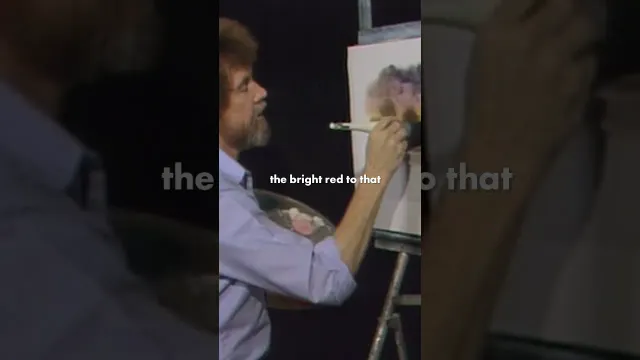 Bob Ross paints tree trunks #paintlikebobross #bobross #asmr #oilpainting #paint